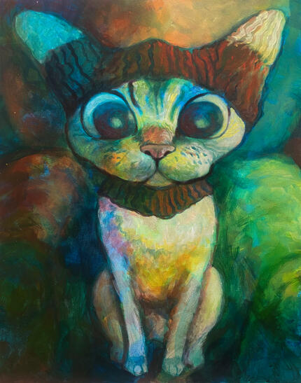 [Knit Your Cat a Hat] 16x20" $450